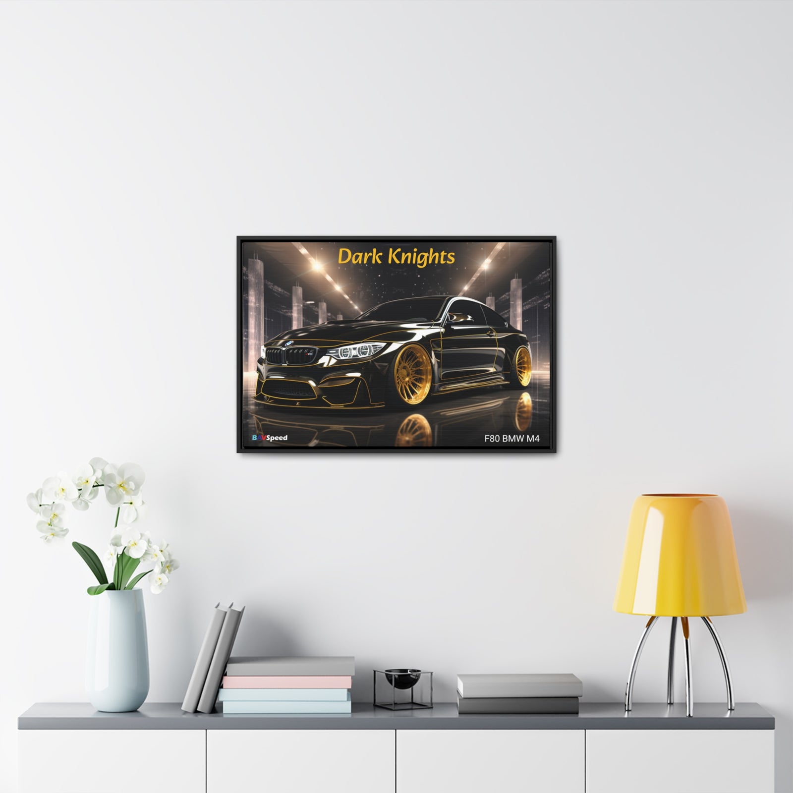 BAVSpeed F80 BMW Mr "Dark Knights" Framed Canvas Wall Art