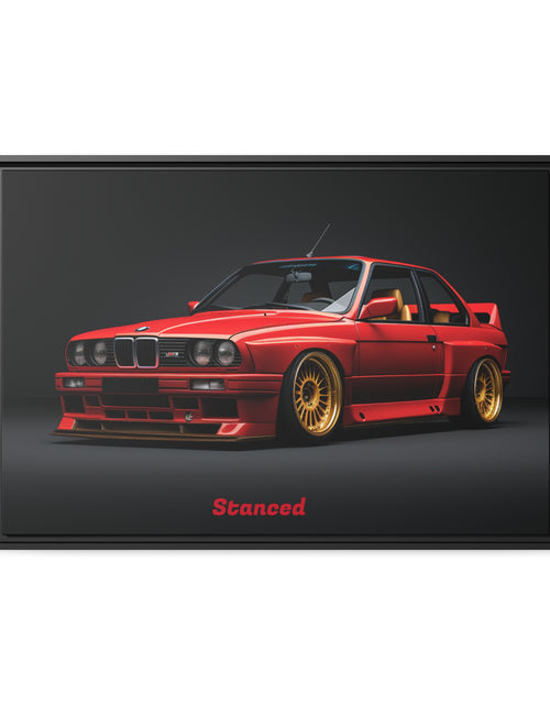 Load image into Gallery viewer, BAVSpeed &quot;Stanced&quot; BMW Wall Art Matte Canvas, Black Frame
