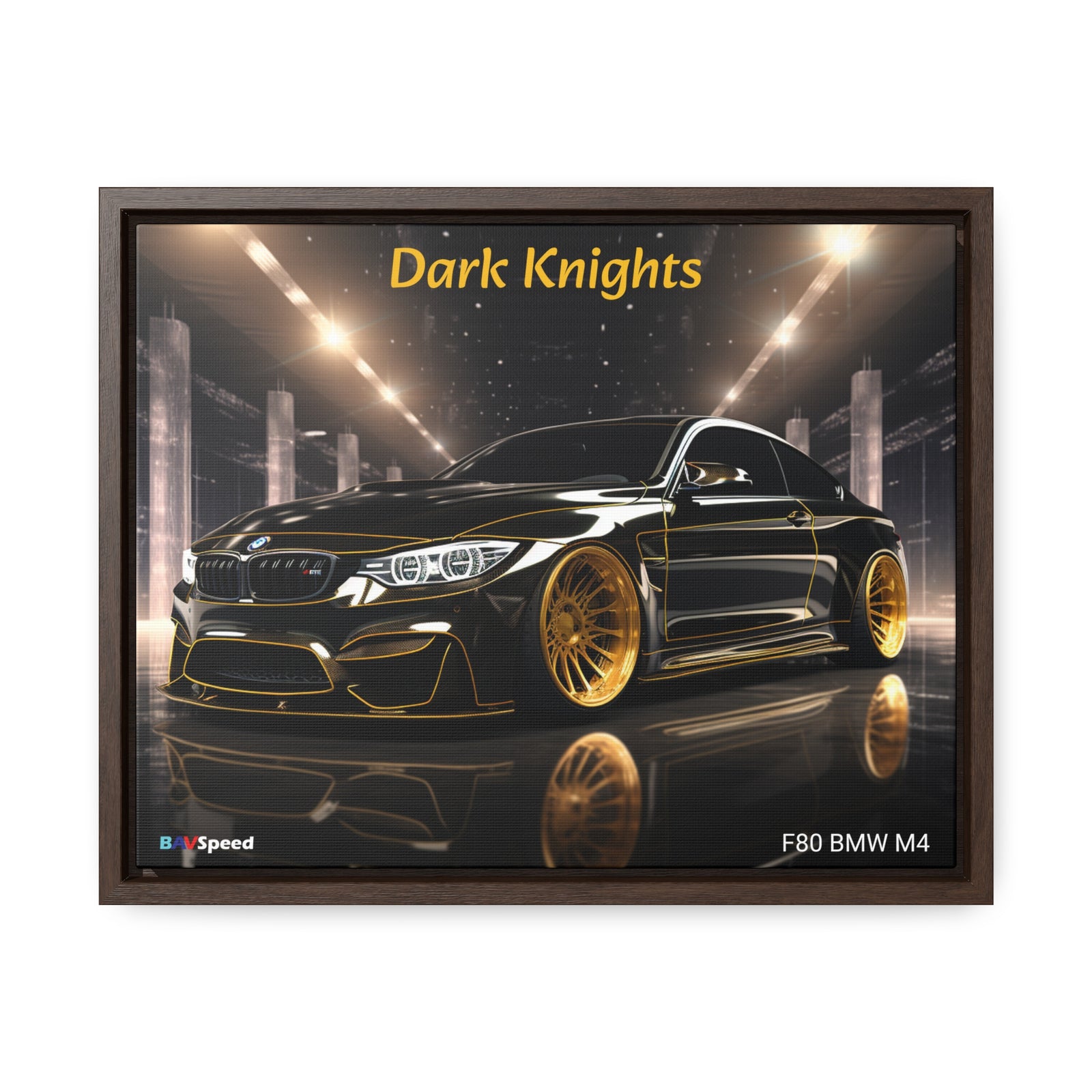 BAVSpeed F80 BMW Mr "Dark Knights" Framed Canvas Wall Art