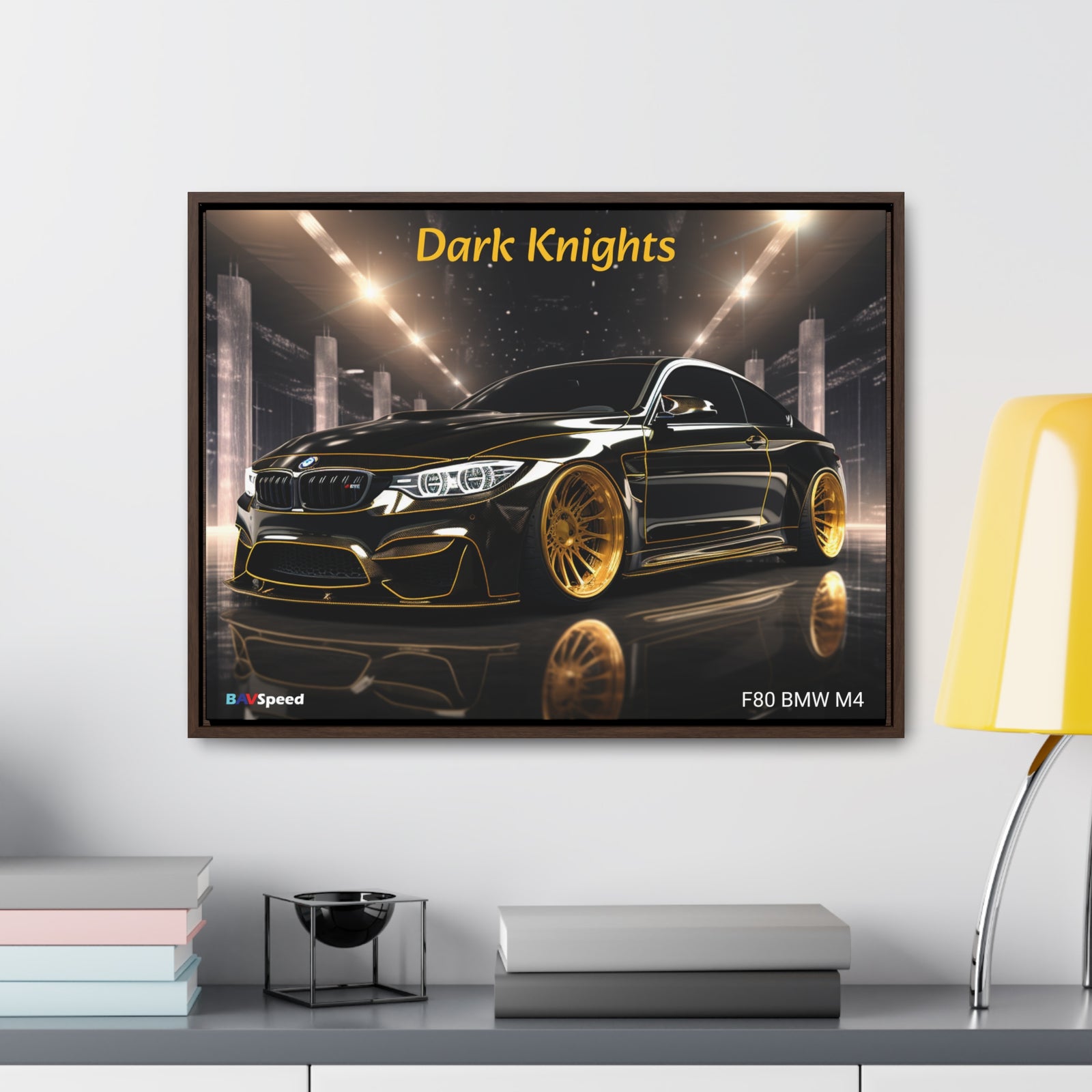 BAVSpeed F80 BMW Mr "Dark Knights" Framed Canvas Wall Art