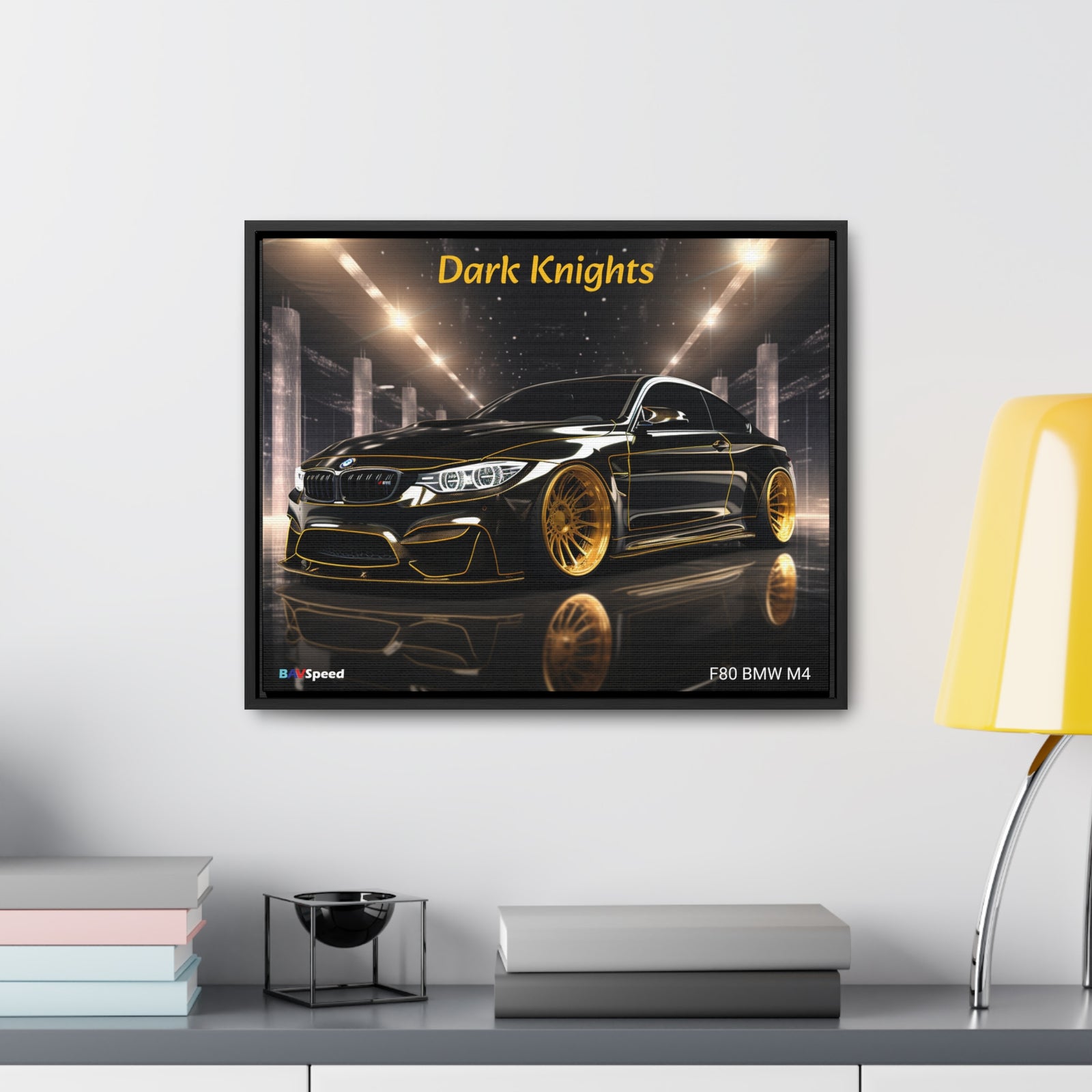 BAVSpeed F80 BMW Mr "Dark Knights" Framed Canvas Wall Art