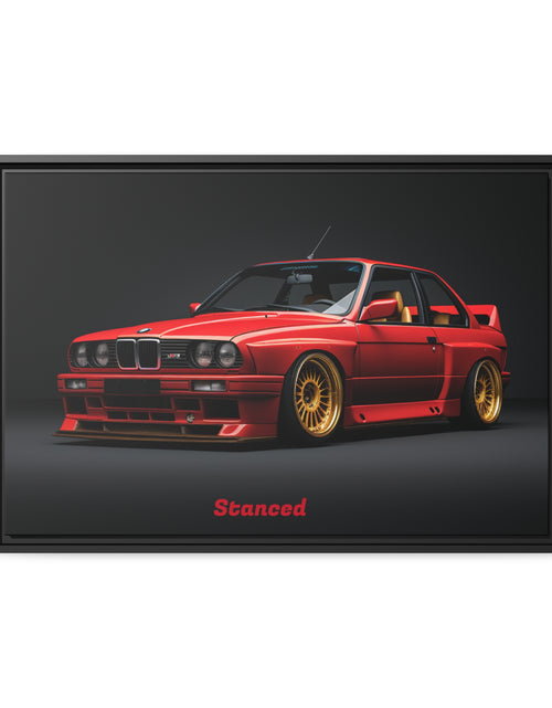 Load image into Gallery viewer, BAVSpeed &quot;Stanced&quot; BMW Wall Art Matte Canvas, Black Frame
