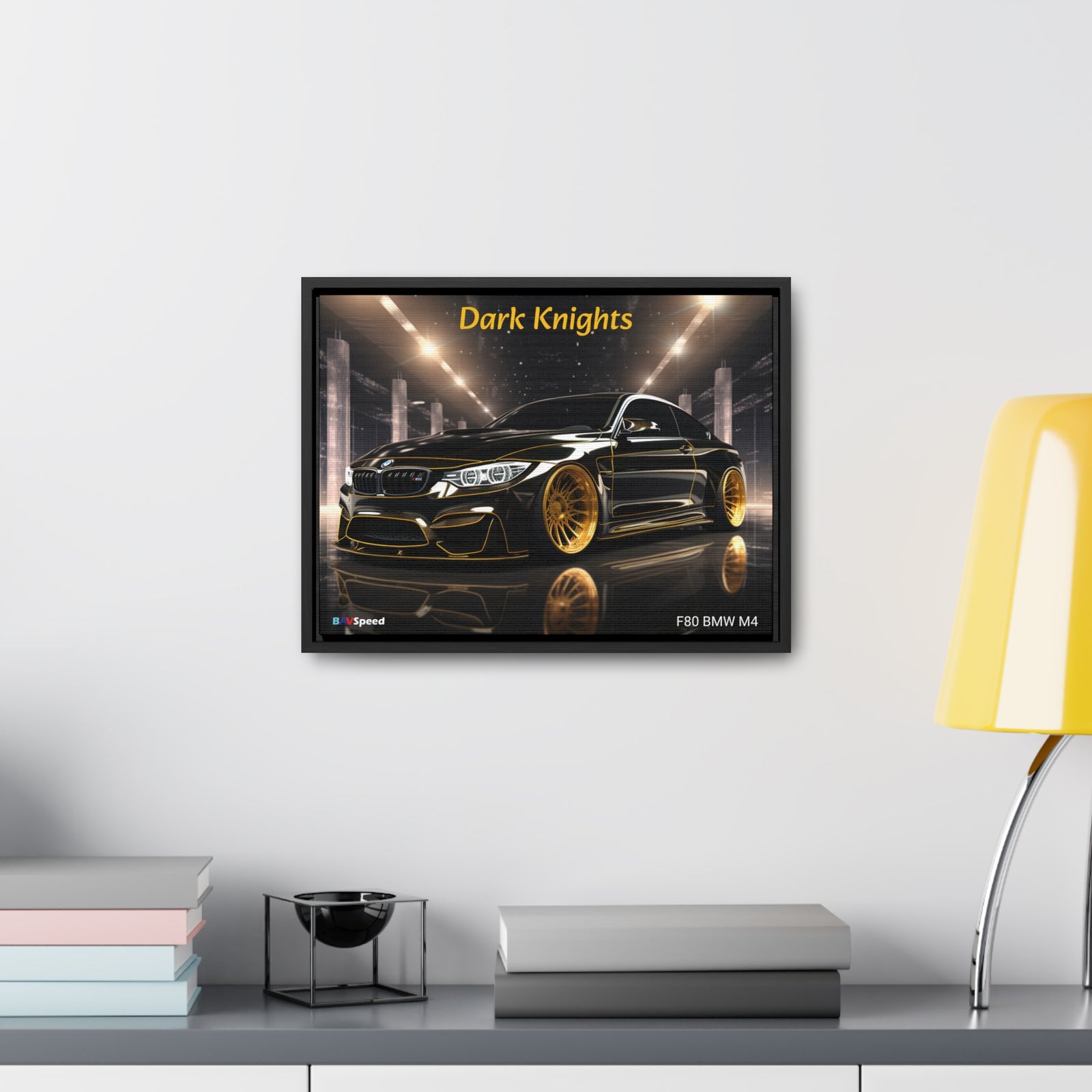 BAVSpeed F80 BMW Mr "Dark Knights" Framed Canvas Wall Art