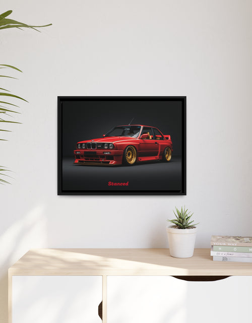 Load image into Gallery viewer, BAVSpeed &quot;Stanced&quot; BMW Wall Art Matte Canvas, Black Frame
