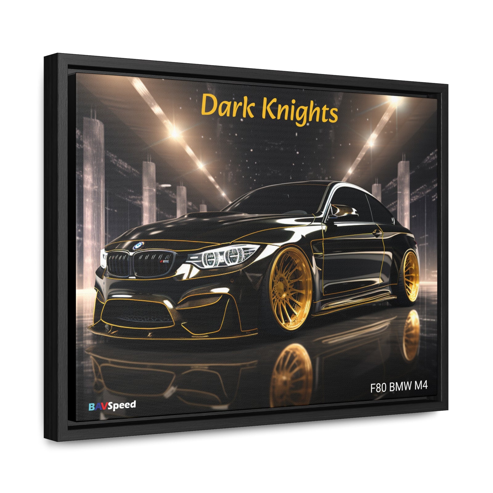 BAVSpeed F80 BMW Mr "Dark Knights" Framed Canvas Wall Art