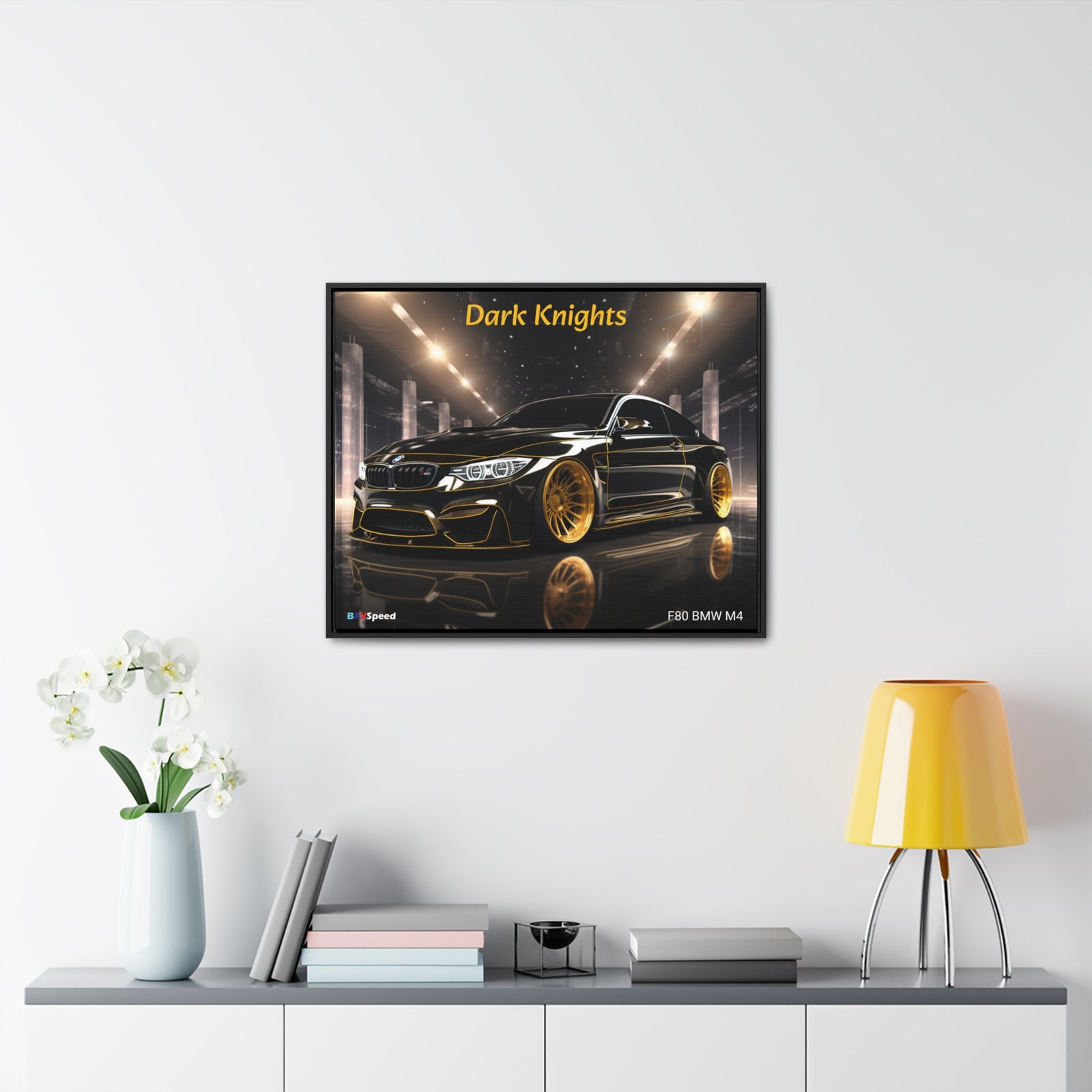 BAVSpeed F80 BMW Mr "Dark Knights" Framed Canvas Wall Art