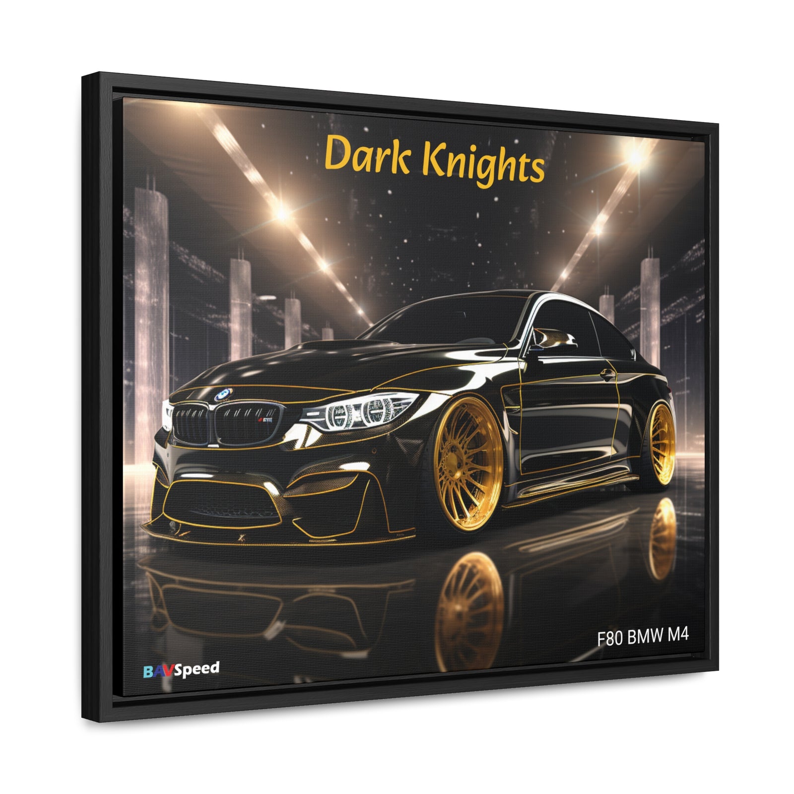 BAVSpeed F80 BMW Mr "Dark Knights" Framed Canvas Wall Art