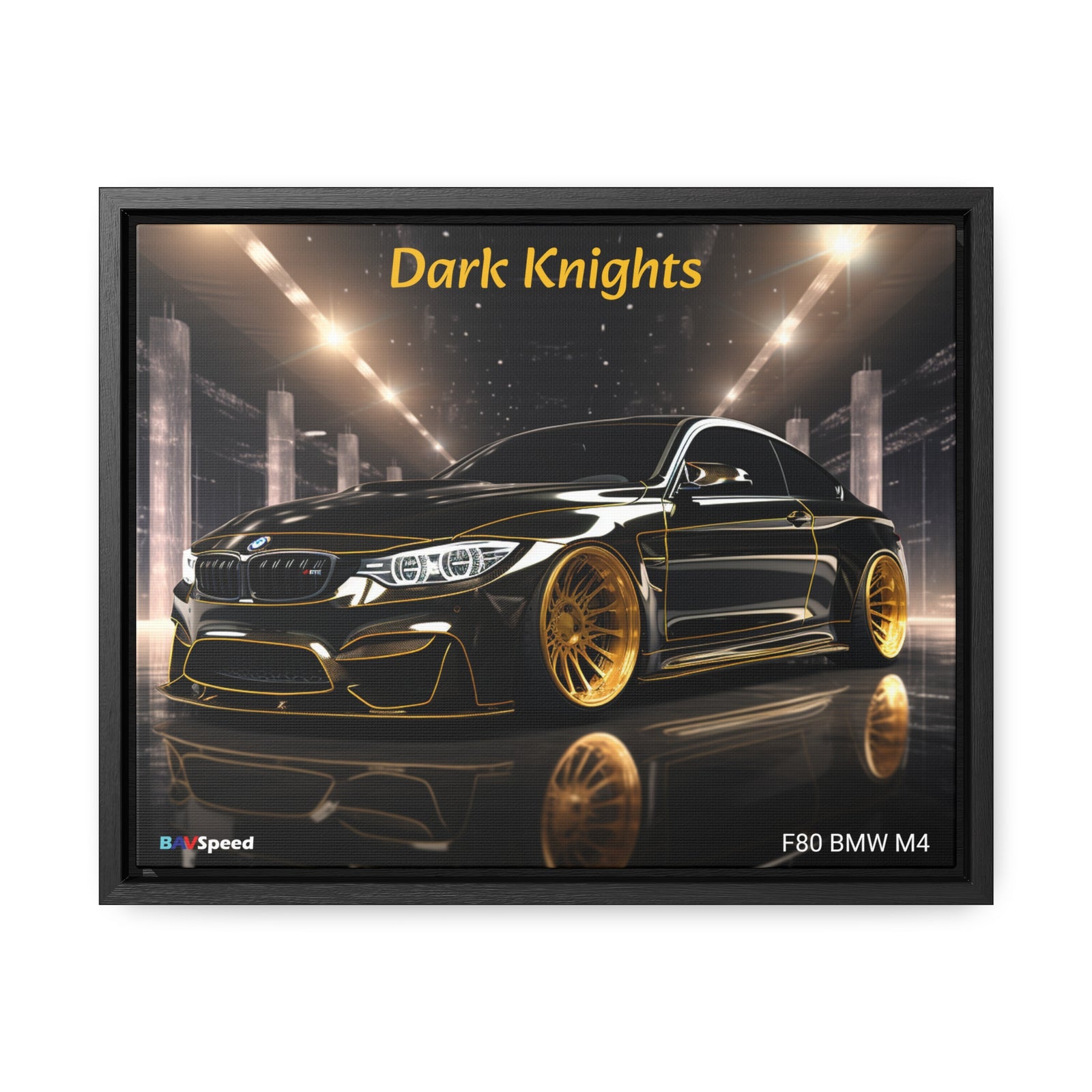 BAVSpeed F80 BMW Mr "Dark Knights" Framed Canvas Wall Art