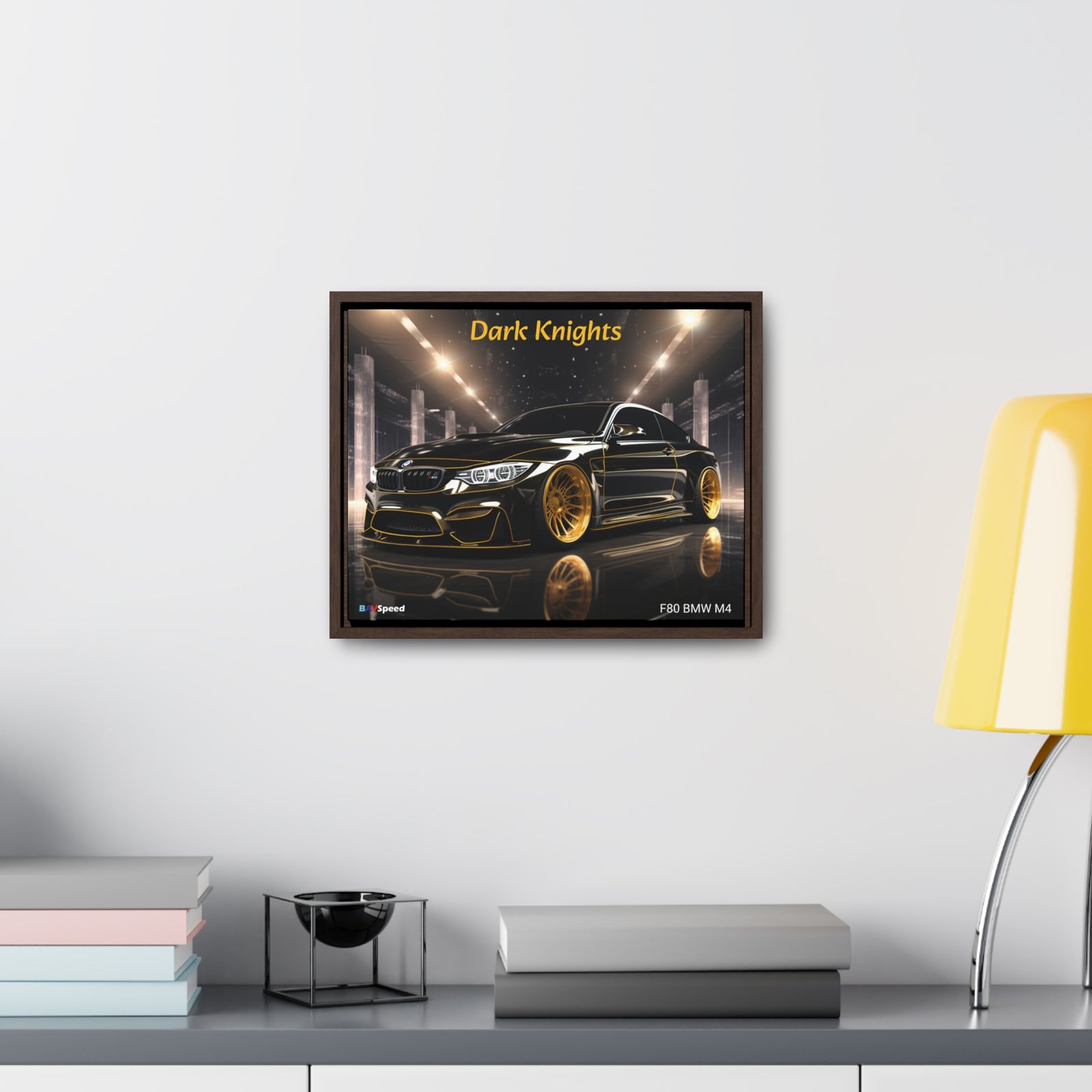 BAVSpeed F80 BMW Mr "Dark Knights" Framed Canvas Wall Art