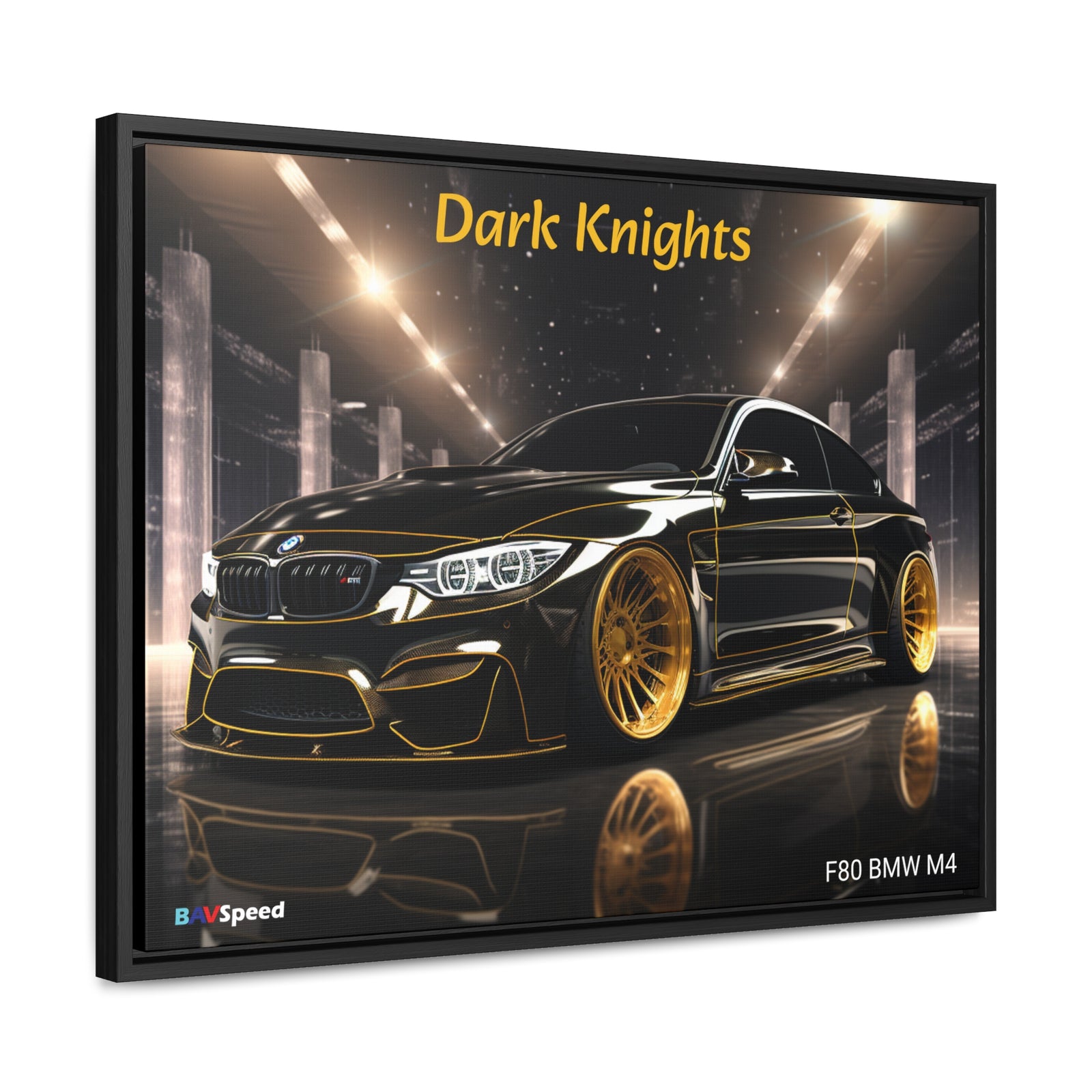 BAVSpeed F80 BMW Mr "Dark Knights" Framed Canvas Wall Art