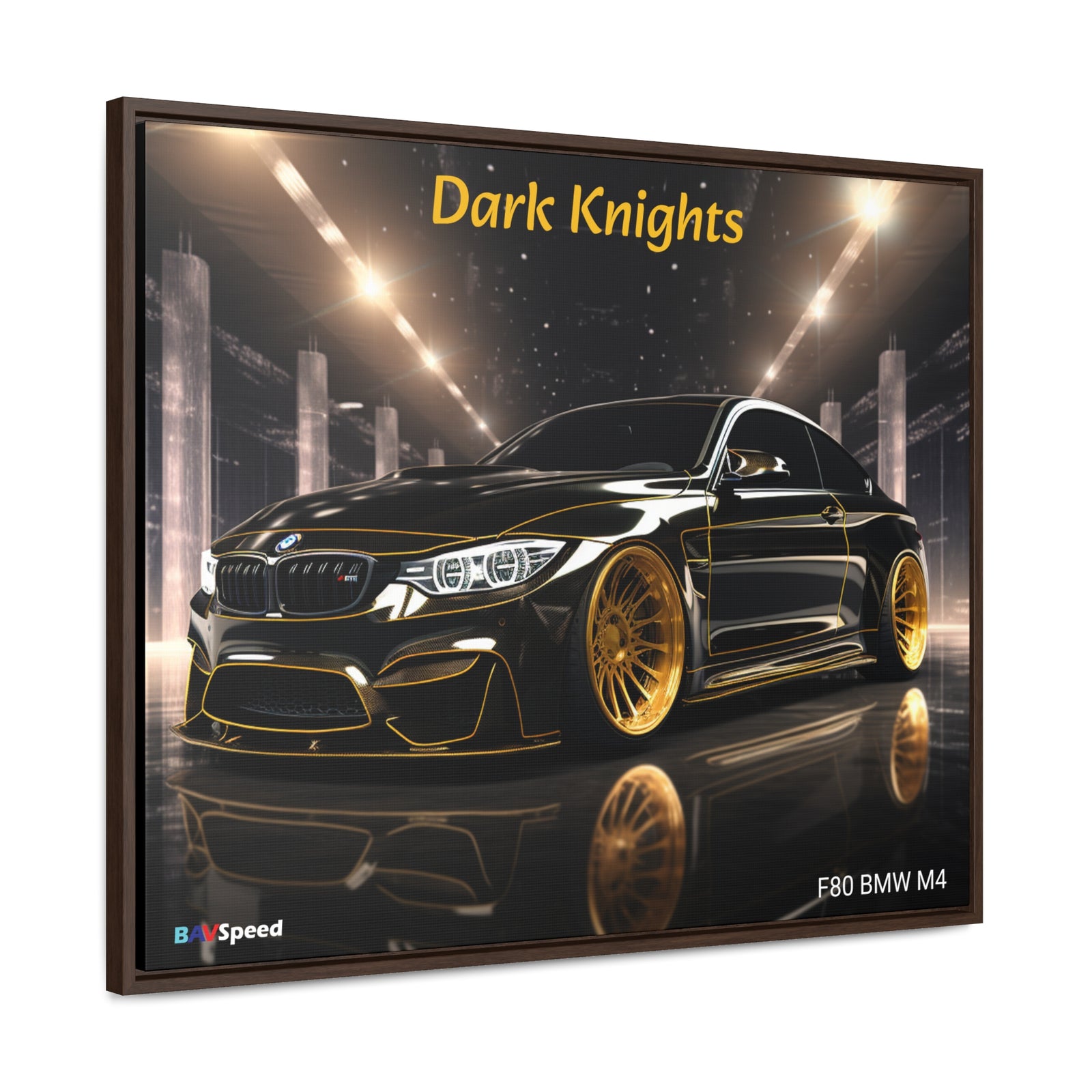 BAVSpeed F80 BMW Mr "Dark Knights" Framed Canvas Wall Art