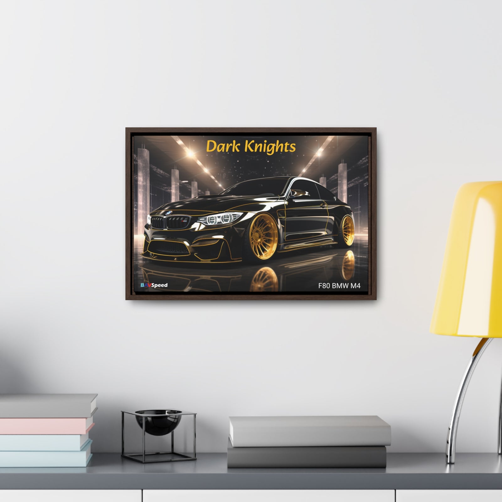 BAVSpeed F80 BMW Mr "Dark Knights" Framed Canvas Wall Art