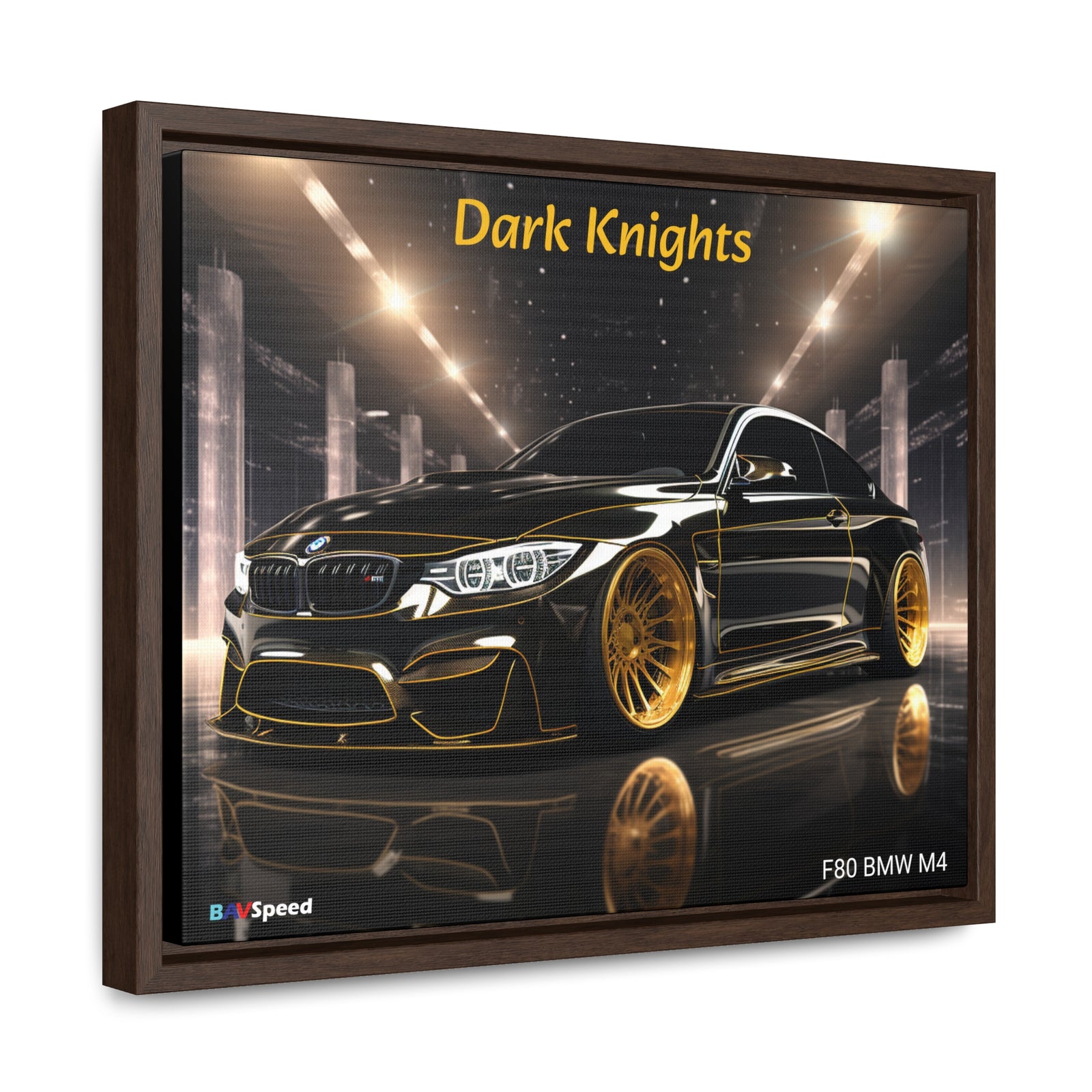 BAVSpeed F80 BMW Mr "Dark Knights" Framed Canvas Wall Art