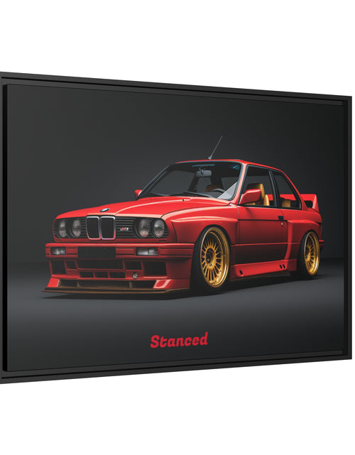 Load image into Gallery viewer, BAVSpeed &quot;Stanced&quot; BMW Wall Art Matte Canvas, Black Frame
