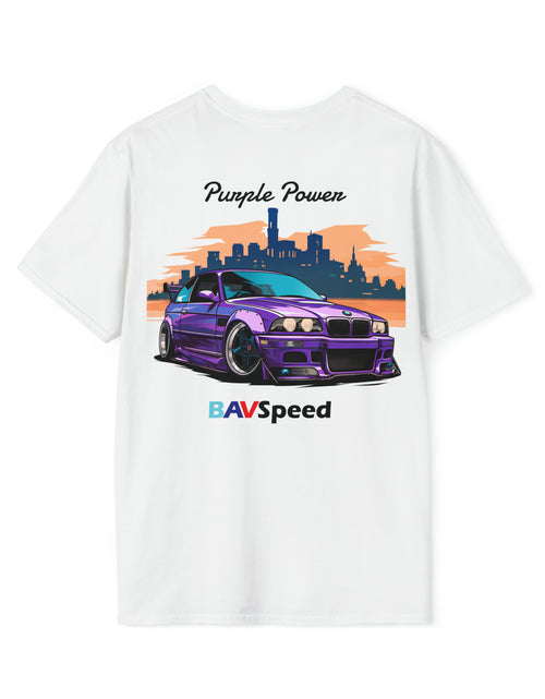 Load image into Gallery viewer, BAVSpeed Sport T &quot;Purple Power&quot; BMW Fan - Unisex Softstyle T-Shirt
