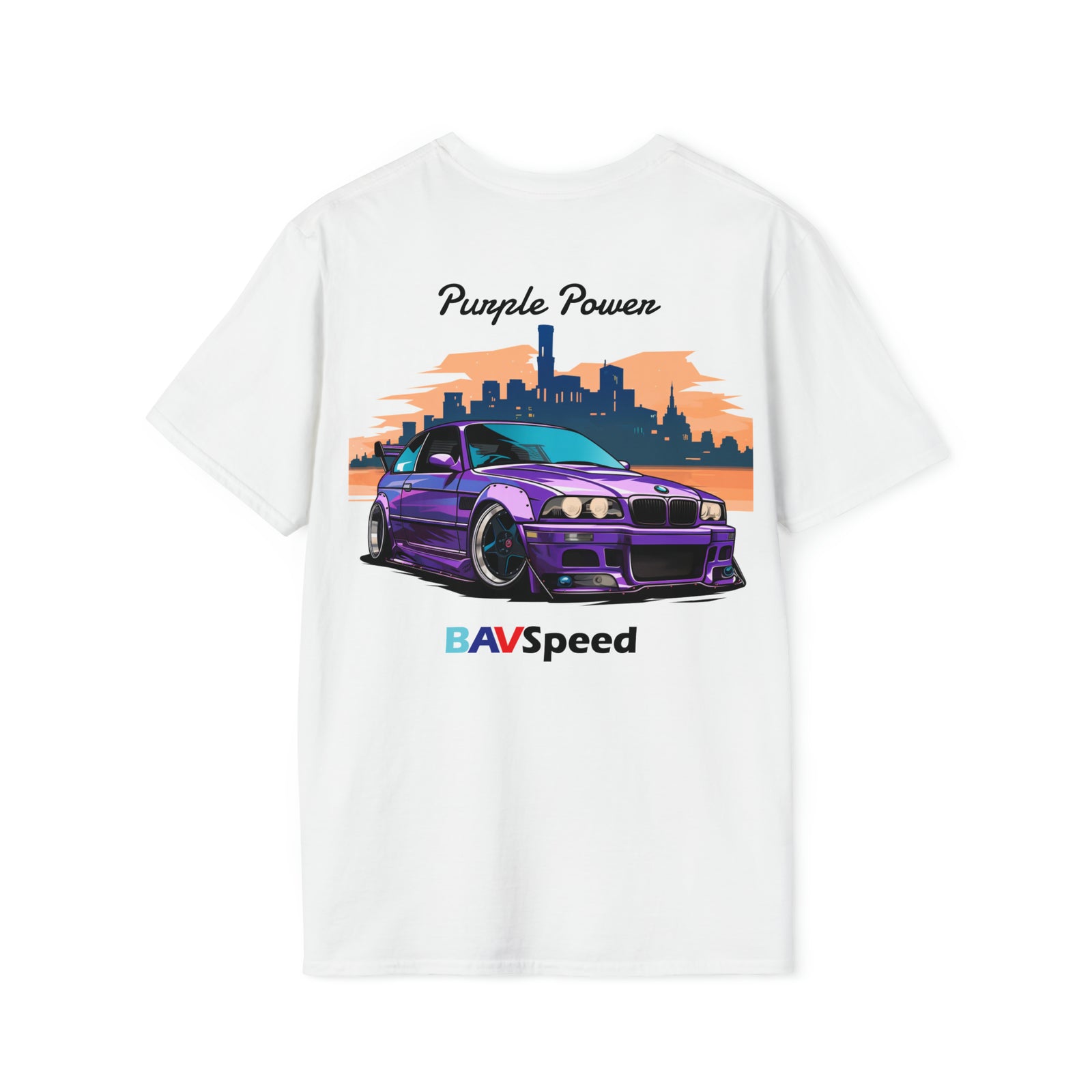 BAVSpeed Sport T "Purple Power" BMW Fan - Unisex Softstyle T-Shirt