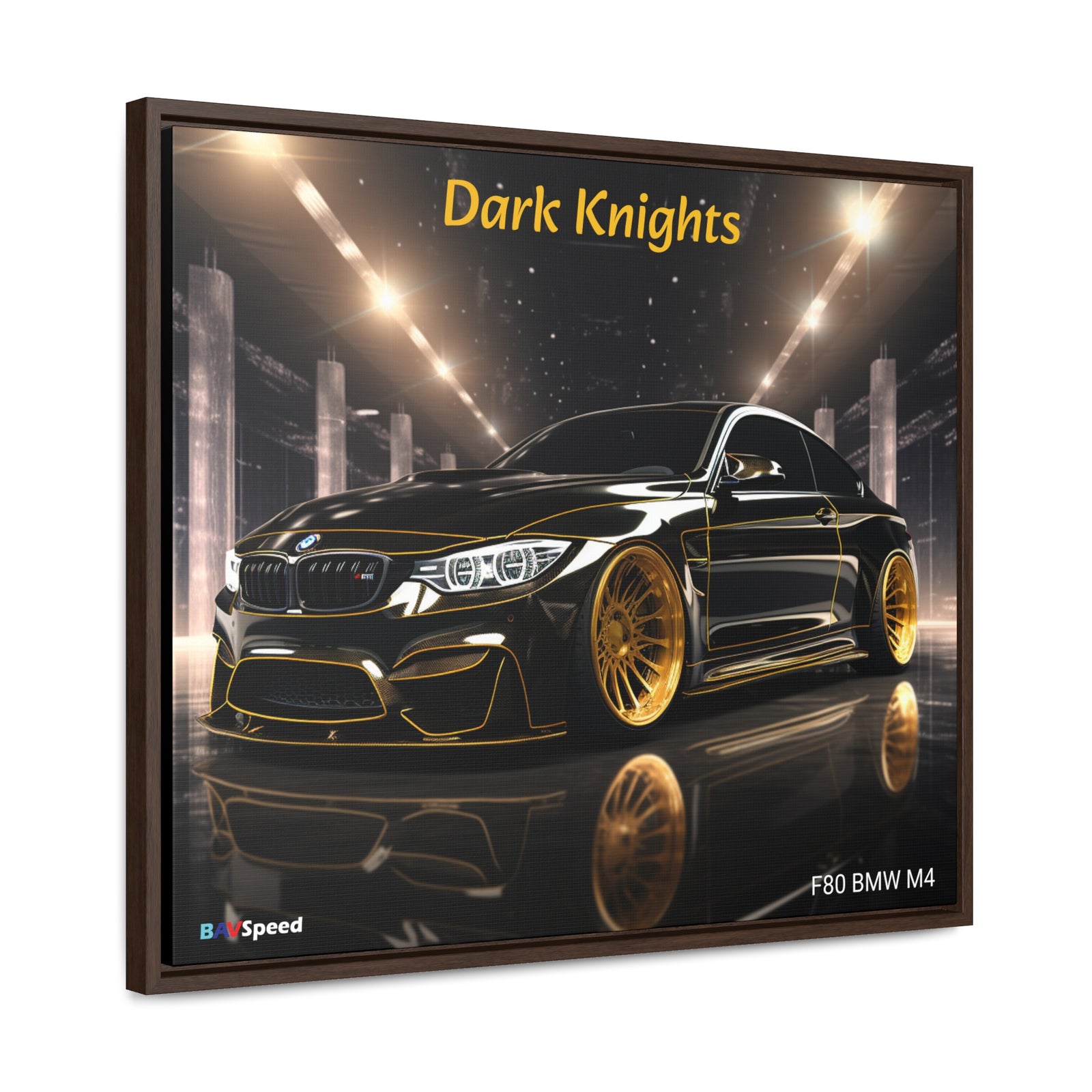 BAVSpeed F80 BMW Mr "Dark Knights" Framed Canvas Wall Art