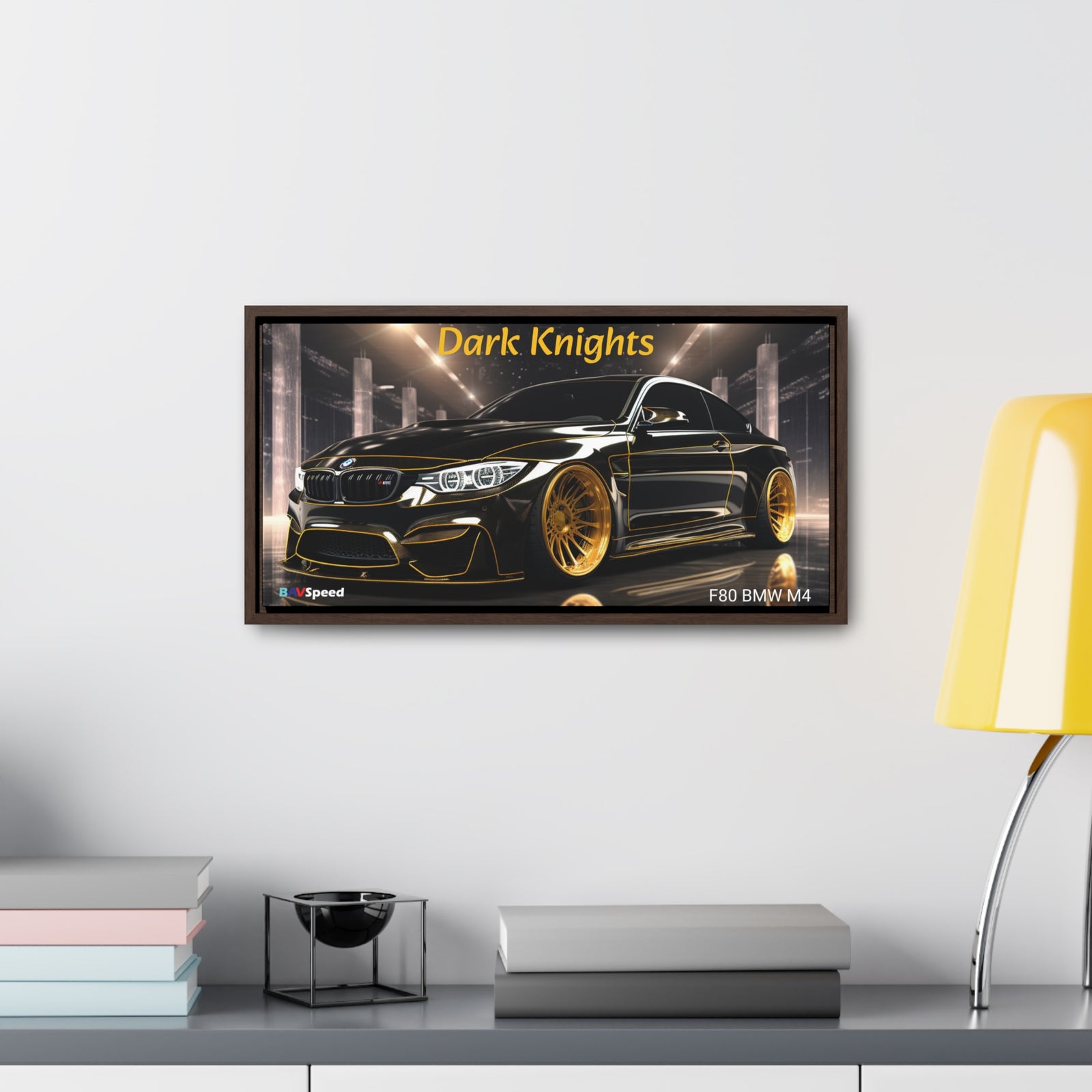 BAVSpeed F80 BMW Mr "Dark Knights" Framed Canvas Wall Art