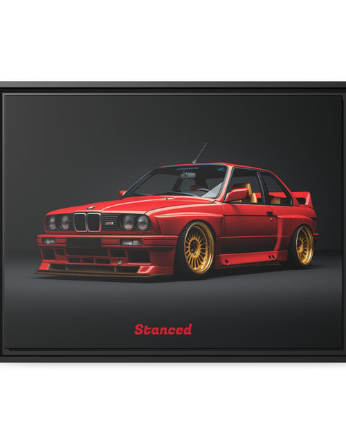 Load image into Gallery viewer, BAVSpeed &quot;Stanced&quot; BMW Wall Art Matte Canvas, Black Frame
