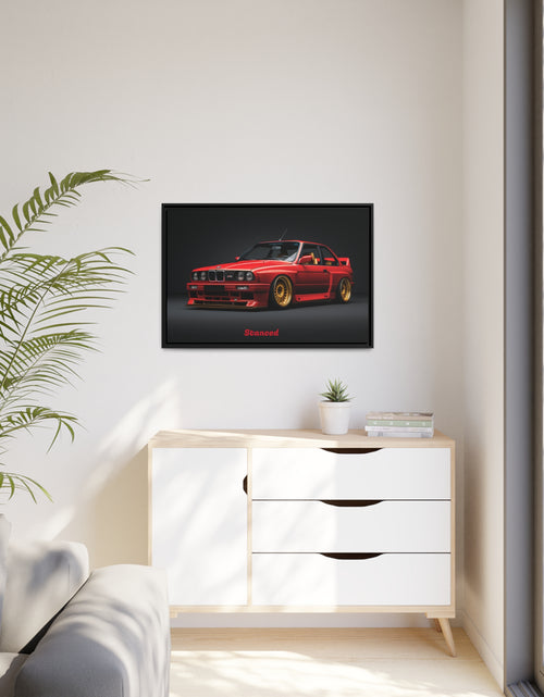 Load image into Gallery viewer, BAVSpeed &quot;Stanced&quot; BMW Wall Art Matte Canvas, Black Frame
