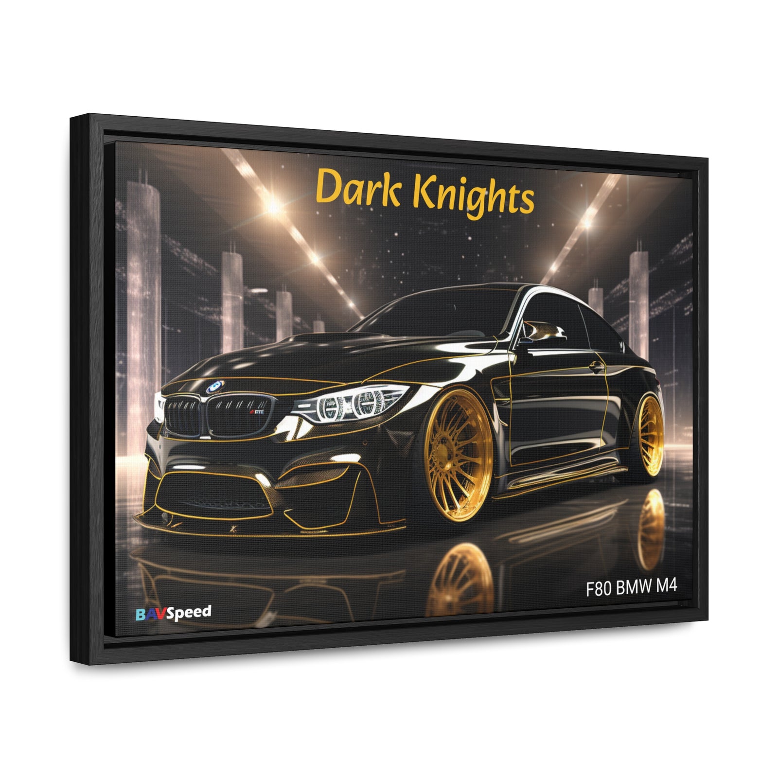 BAVSpeed F80 BMW Mr "Dark Knights" Framed Canvas Wall Art