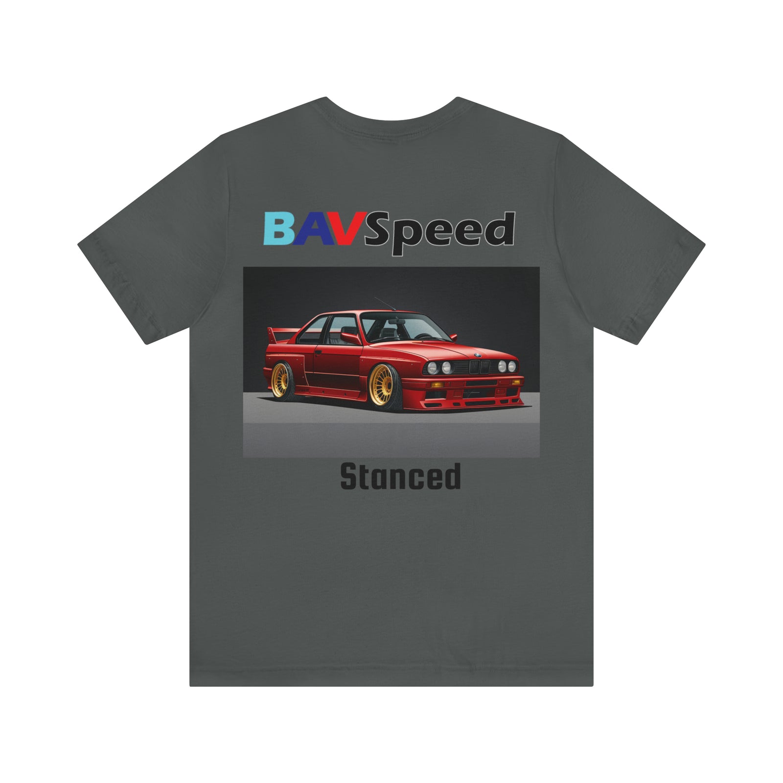 BAVSpeed "Stanced" E30 BMW M3 Unisex Jersey Short Sleeve Tee