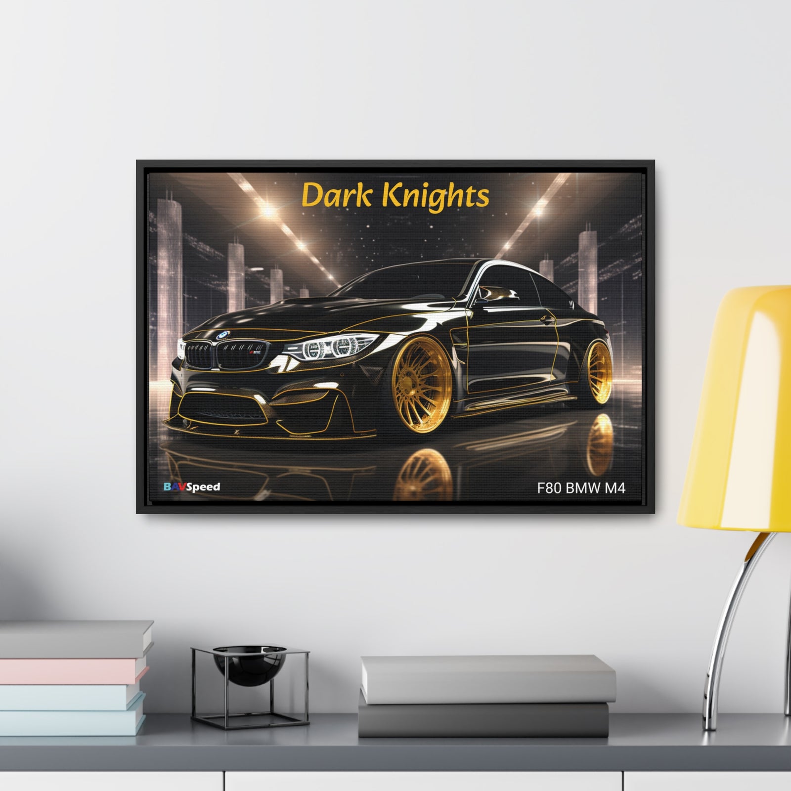 BAVSpeed F80 BMW Mr "Dark Knights" Framed Canvas Wall Art