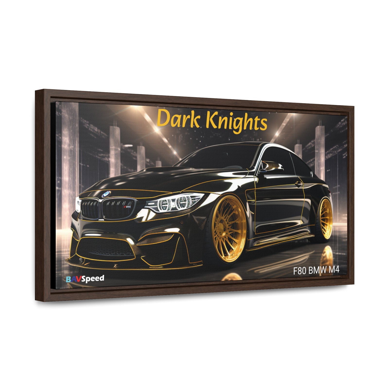 BAVSpeed F80 BMW Mr "Dark Knights" Framed Canvas Wall Art