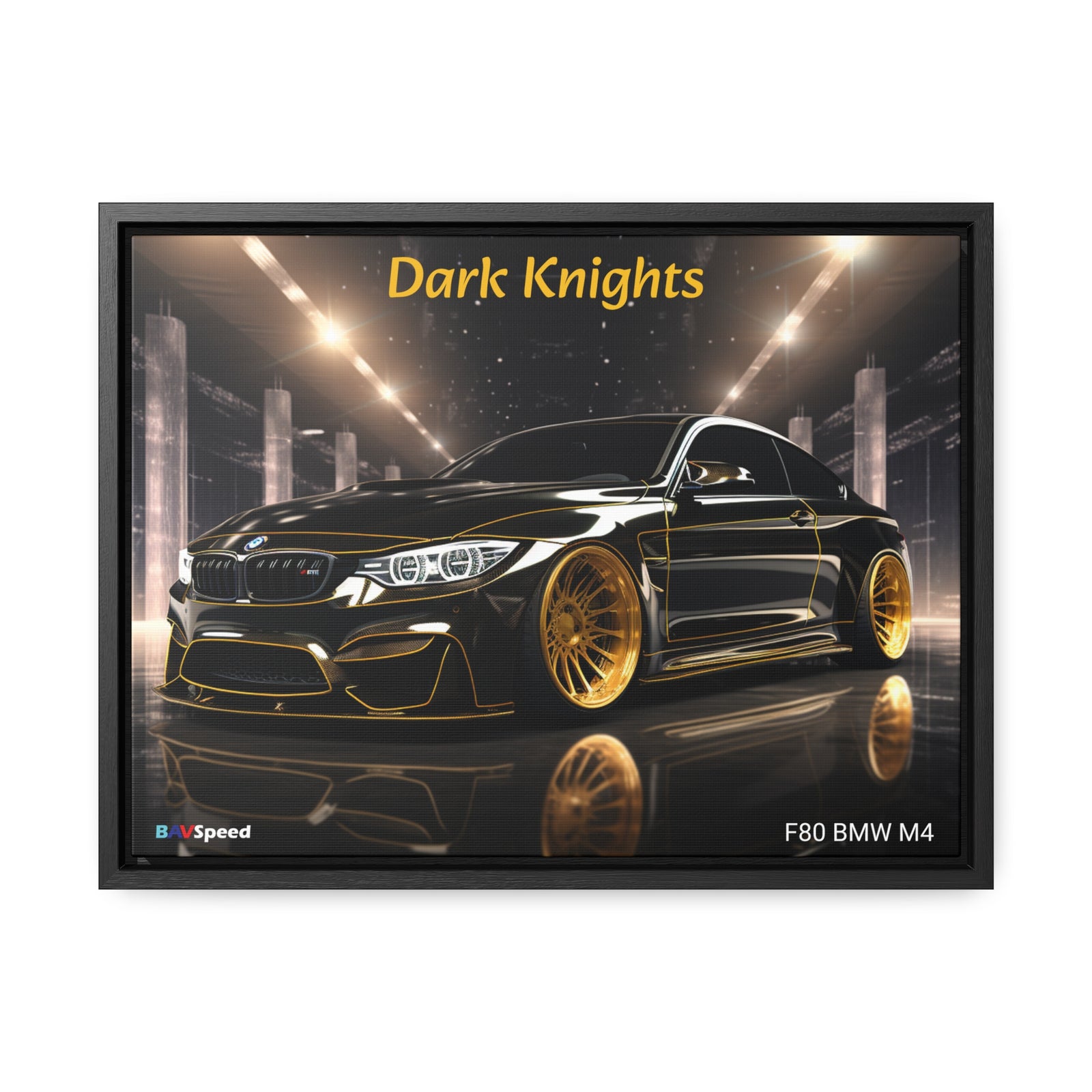 BAVSpeed F80 BMW Mr "Dark Knights" Framed Canvas Wall Art