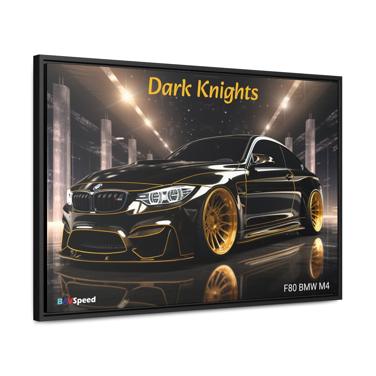 BAVSpeed F80 BMW Mr "Dark Knights" Framed Canvas Wall Art