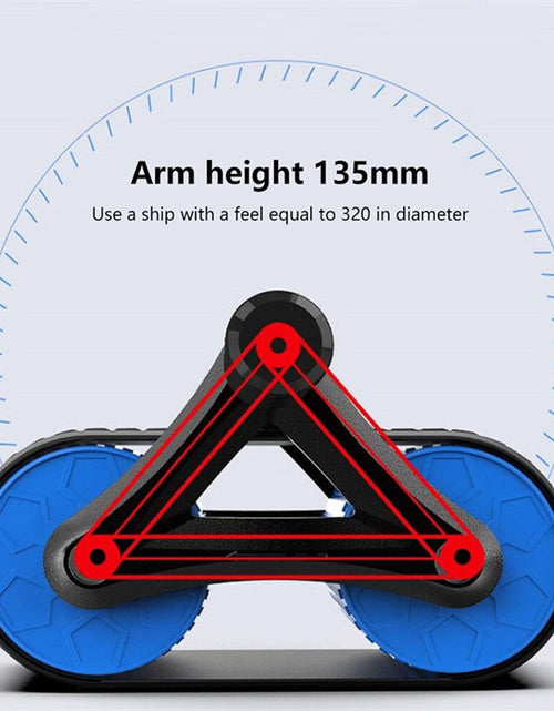 Load image into Gallery viewer, Double Wheel Abdominal Exerciser Women Men Automatic Rebound Ab Wheel Roller Waist Trainer Gym Sports Home Exercise Devices
