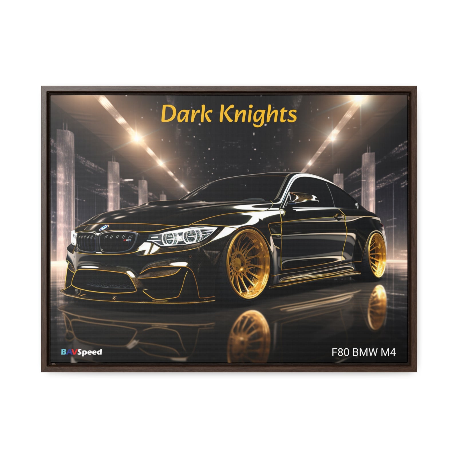 BAVSpeed F80 BMW Mr "Dark Knights" Framed Canvas Wall Art