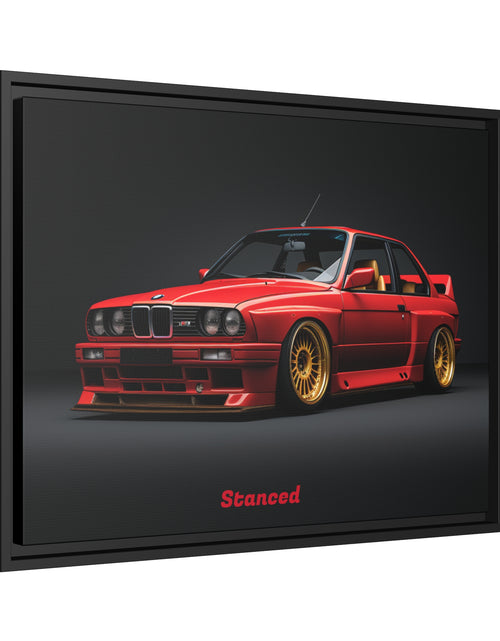 Load image into Gallery viewer, BAVSpeed &quot;Stanced&quot; BMW Wall Art Matte Canvas, Black Frame
