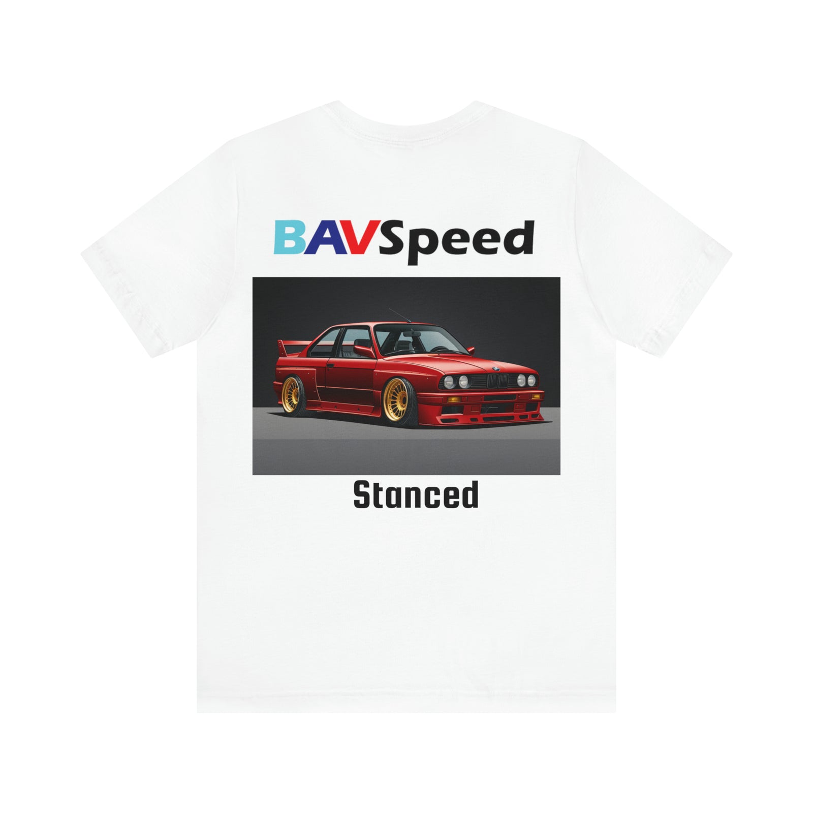 BAVSpeed "Stanced" E30 BMW M3 Unisex Jersey Short Sleeve Tee