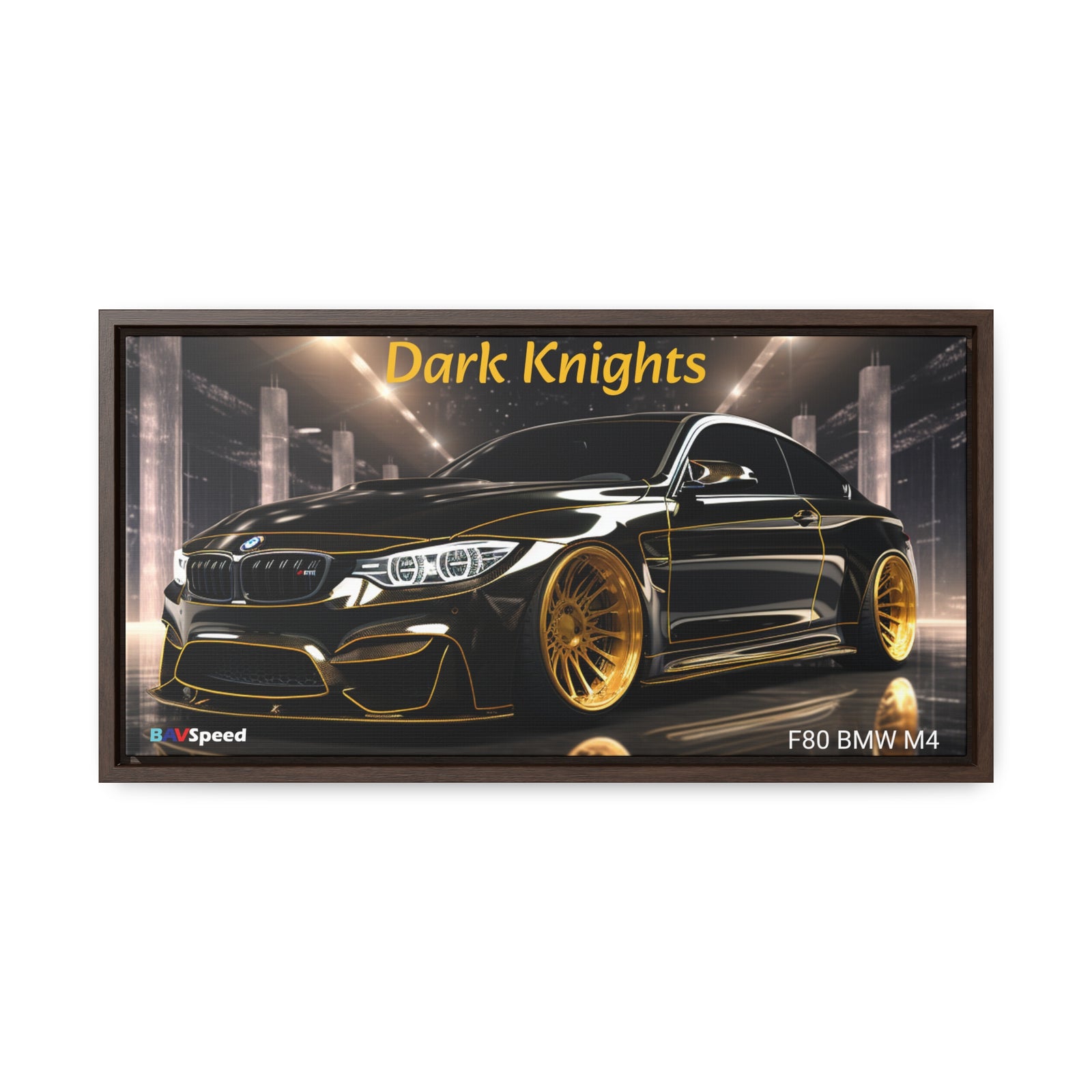 BAVSpeed F80 BMW Mr "Dark Knights" Framed Canvas Wall Art