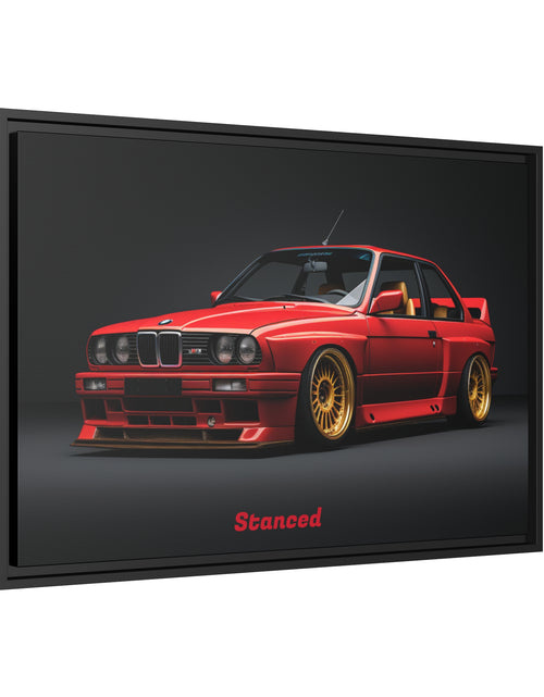 Load image into Gallery viewer, BAVSpeed &quot;Stanced&quot; BMW Wall Art Matte Canvas, Black Frame
