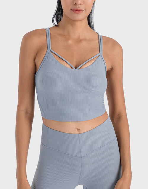 Load image into Gallery viewer, Double Strap Ribbed Sports Cami
