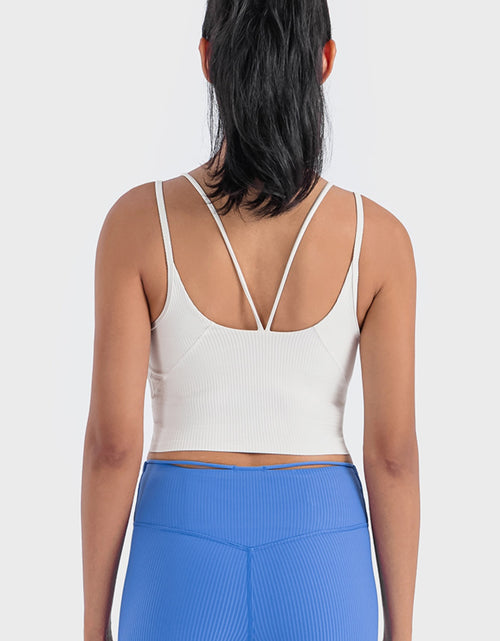 Load image into Gallery viewer, Double Strap Ribbed Sports Cami
