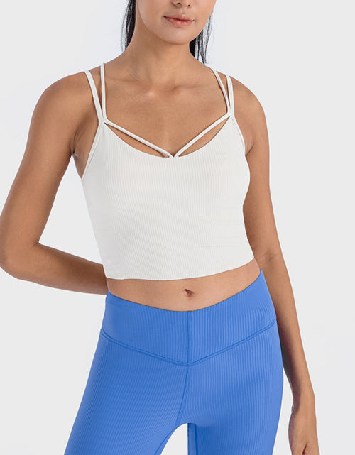 Load image into Gallery viewer, Double Strap Ribbed Sports Cami
