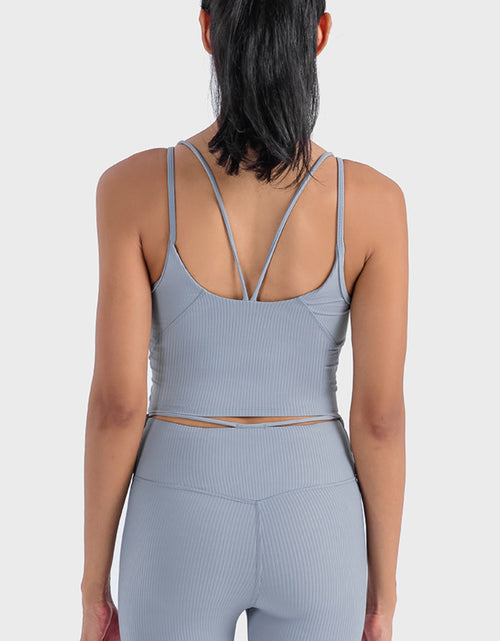 Load image into Gallery viewer, Double Strap Ribbed Sports Cami
